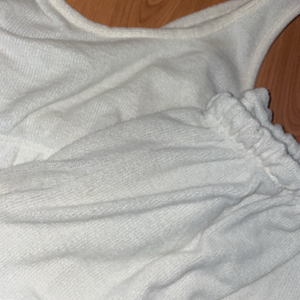 Cozy White Knit Tank Top and Shorts
